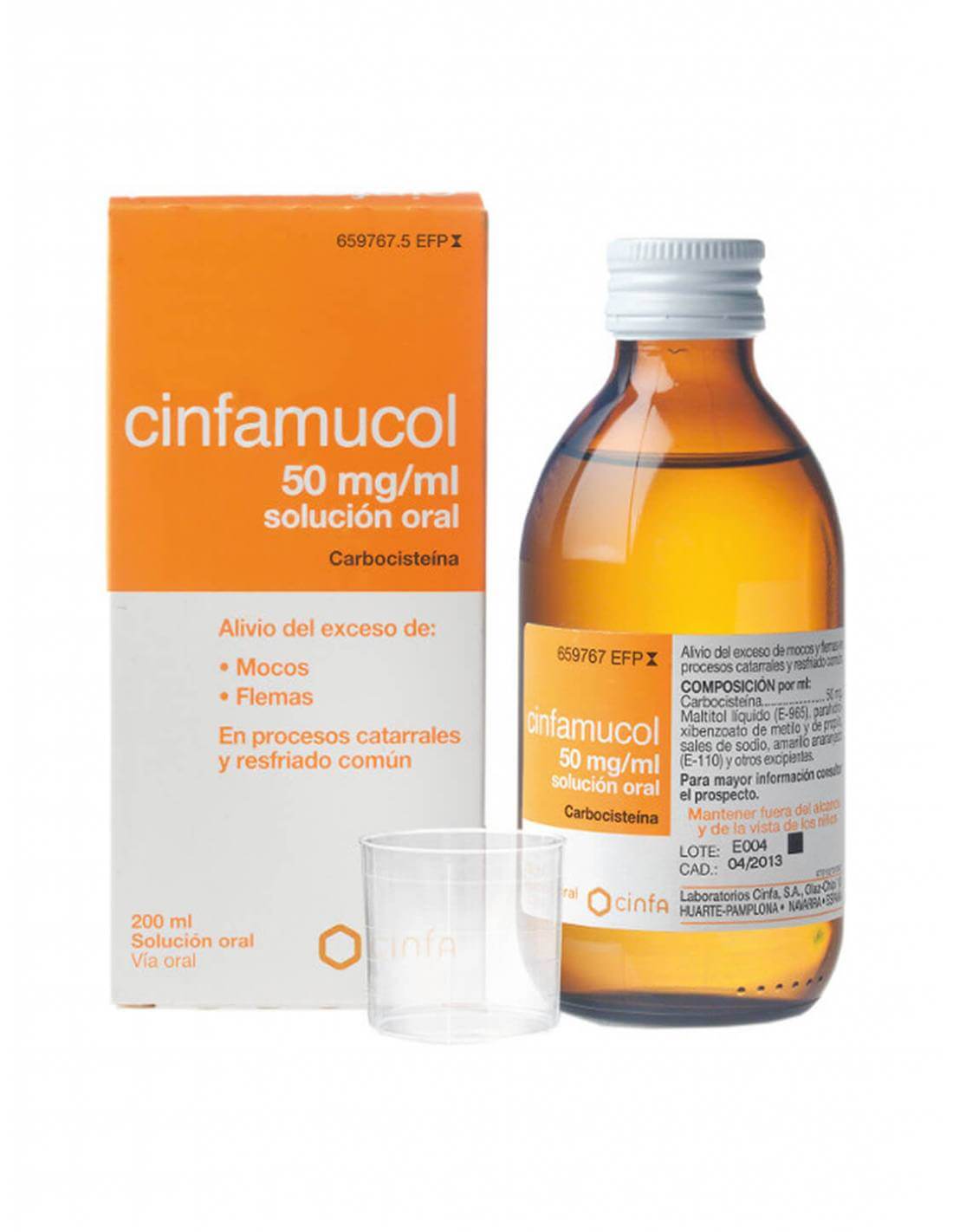 CINFAMUCOL CARBOCISTEINA 50 MG ML SOLUCIÓN ORAL 200 ML Ibáñez Far