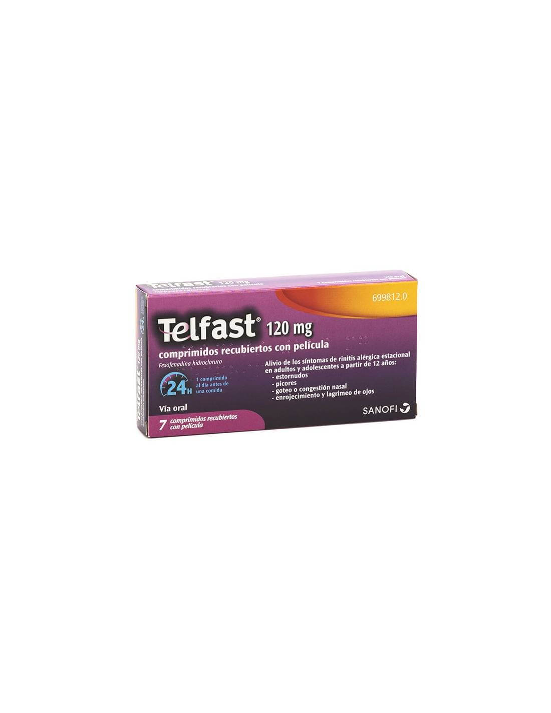 TELFAST 120 MG 7 COMPRIMIDOS RECUBIERTOS Ibáñez Farmacia