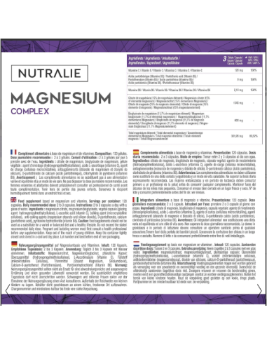 NUTRALIE MAGNESIO BISGLICINATO CITRATO COMPLEX 120 CAPS Ibáñez Farmacia