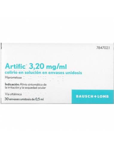 ARTIFIC 3.2 MG/ML COLIRIO 30 MONODOSIS SOLUCION