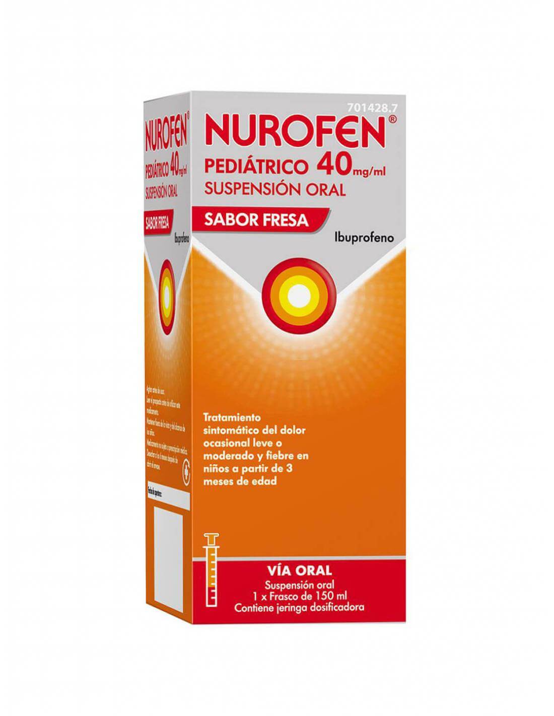 NUROFEN PEDIATRICO 40 MG/ML SUSPENSION ORAL 150 | Ibáñez Farmacia