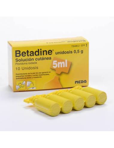 BETADINE 100 MG-ML SOLUCION TOPICA 10 UNIDOSIS 5