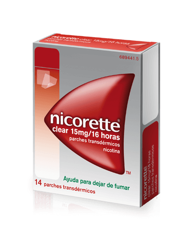 NICORETTE CLEAR 15 MG/16 H 14 PARCHES TRANSDÉRMICOS