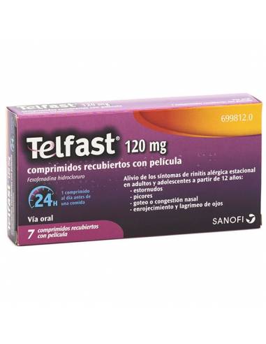 TELFAST 120 MG 7 COMPRIMIDOS RECUBIERTOS