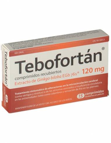 TEBOFORTAN 120 MG 15 COMPRIMIDOS RECUBIERTOS