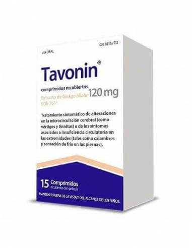 TAVONIN 120 MG 15 COMPRIMIDOS RECUBIERTOS