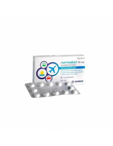 NORMOSTOP 50 MG 12 COMPRIMIDOS RECUBIERTOS