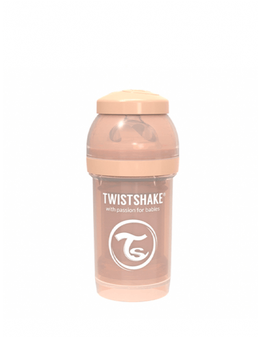 TWISTSHAKE BIBERÓN ANTICÓLICO BEIG PASTEL 180 ML