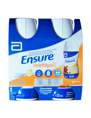 ENSURE NUTRIVIGOR BOTELLA 4 BOTELLA 220 ML CHOCO