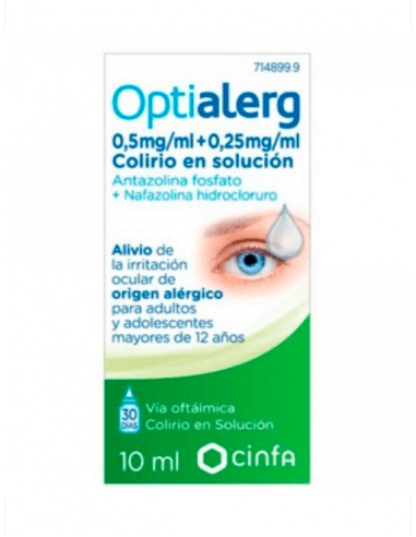 OPTIALERG 5/0.25 MG/ML COLIRIO 10ML