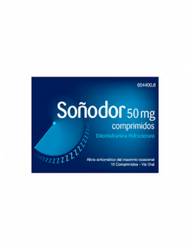 SOÑODOR DIFENHIDRAMINA 50 MG 10 COMPRIMIDOS