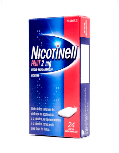 NICOTINELL FRUIT 2 MG 24 CHICLES MEDICAMENTOSOS