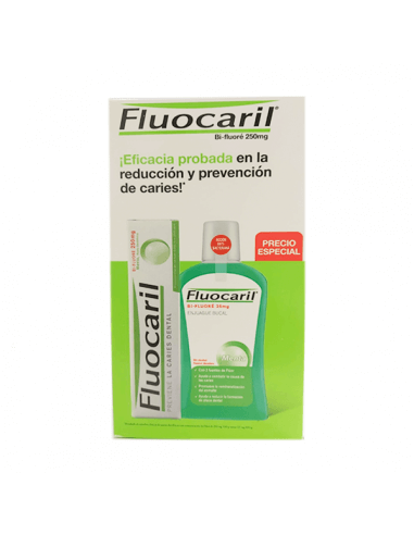 FLUOCARIL BI-FLUORÉ 250 MG PASTA DENTAL 125 ML + COLUTORIO 500 ML PACK