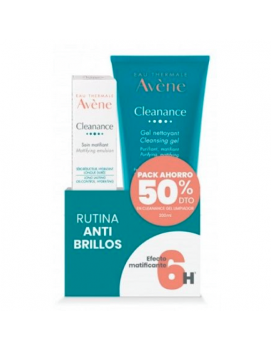 AVENE CLEANANCE MATIFICANTE 40ML+ GEL LIMPIADOR 200ML PACK