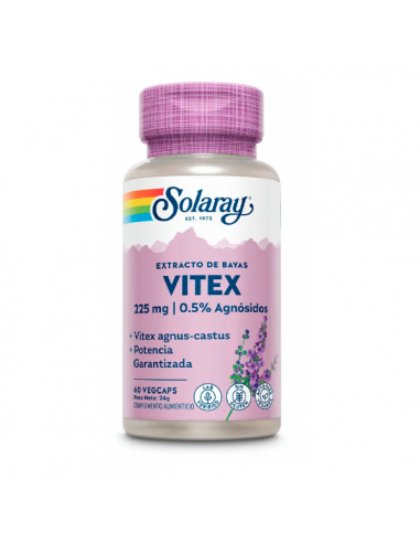 SOLARAY VITEX AGNUS BERRY EXTRACT 60 CÁPSULAS