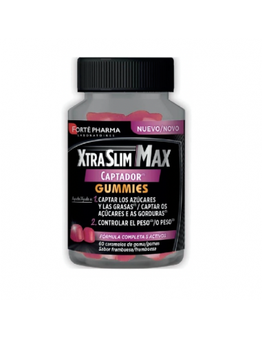 XTRASLIM MAX CAPTADOR 60 GUMMIES SABOR FRAMBUESA