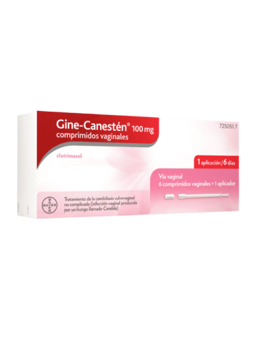 GINE-CANESTEN 100 MG 6 COMPRIMIDOS VAGINALES