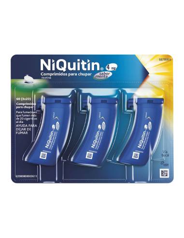 NIQUITIN 4 MG 60 COMPRIMIDOS PARA CHUPAR MENTA