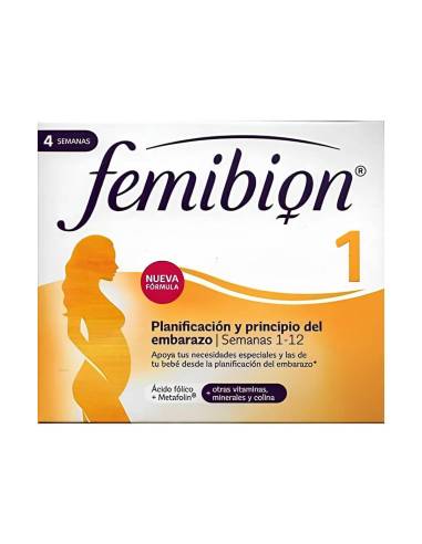 Femibion 1 Planificación y Principio del Embarazo 28 comprimidos x 2 Pack  Descuento 4 Semanas