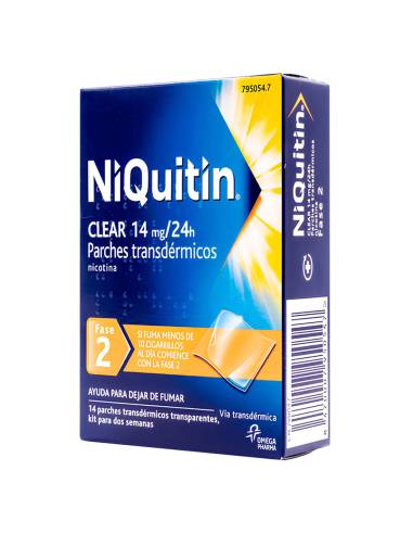 NIQUITIN CLEAR 14 MG/24 H 14 PARCHES TRANSDÉRMICOS