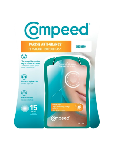 COMPEED PARCHE ANTI-GRANOS DISCRETO TRIPLE ACCION 15 UNIDADES