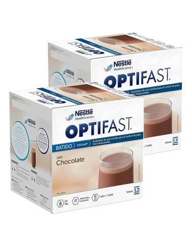 OPTIFAST BATIDO CHOCOLATE DUPLO 2 X 12 SOBRES