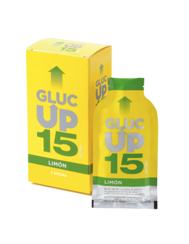 GLUC UP 15 FAES FARMA 3 STICKS SABOR LIMON