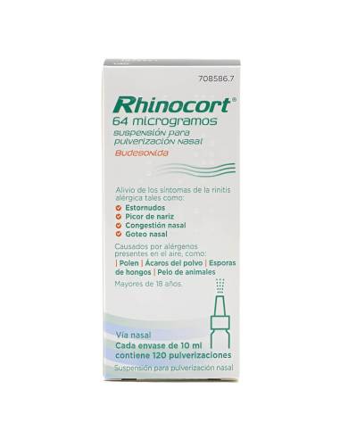 RHINOCORT 64 MCG/PULSACION NEBULIZADOR NASAL 120