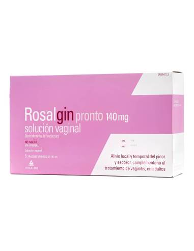 ROSALGIN PRONTO 140 MG SOLUCION VAGINAL 5 UNIDOS