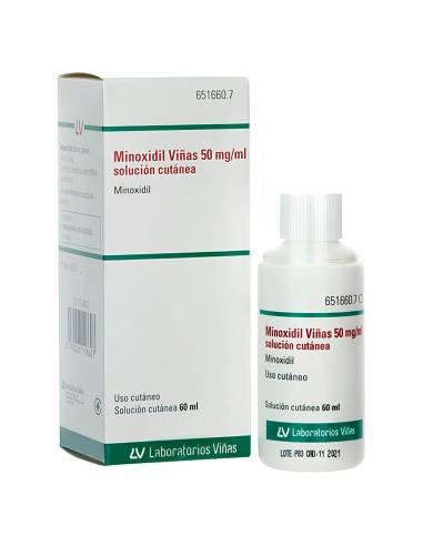 MINOXIDIL VIÑAS 50 MG/ML SOLUCIÓN CUTÁNEA 1 FRASCO X 60 ML