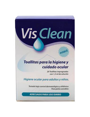 VISCLEAN TOALLITAS HIGIENE OCULAR 20U