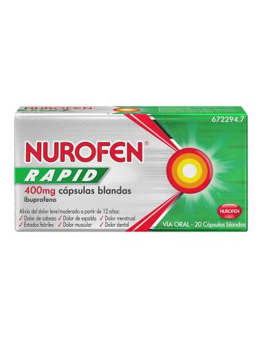 NUROFEN RAPID 400 MG 20 CÁPSULAS BLANDAS