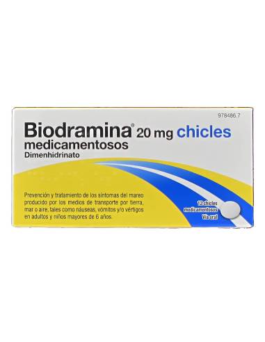 BIODRAMINA 20 MG 12 CHICLES