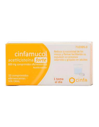 CINFAMUCOL ACETILCISTEÍNA 600 MG 10 COMPRIMIDOS