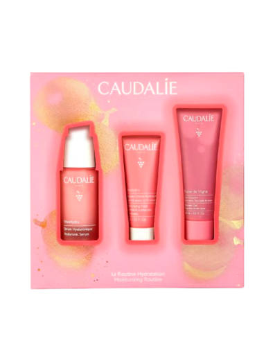 CAUDALIE VINOHYDRA SERUM 30 ML+MASCARILLA HIDRATANTE 15ML+ GEL DE DUCHA ROSE DES VIGNE 50ML COFRE